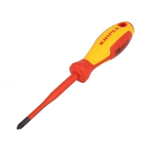 98 25 02 SL; Screwdriver; insulated; Pozidriv®; PZ2; Blade length: 100mm; 1kVAC; KNIPEX
