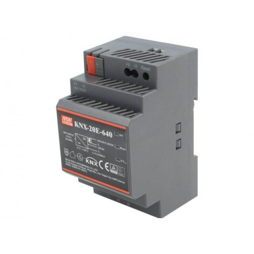 KNX-20E-640; Power supply: KNX / EIB; KNX-20E; IP20; 180÷264VAC; 254÷370VDC; MEAN WELL