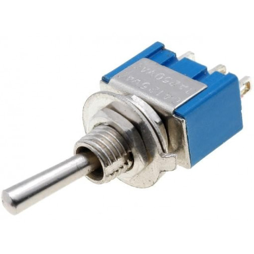 ; Switch: toggle; Pos: 3; SP3T; ON-OFF-ON; Leads: for soldering; 