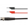KO 8162/RG58/0.5/50/SW; Test lead; 2x 2mm banana plug-BNC plug; Len: 0.5m; red and black; SCHÜTZINGER KO 8162/RG58/0.5/50/SW; Test lead; 2x 2mm banana plug-BNC plug; Len: 0.5m; red and black; SCHÜTZINGER