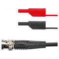 KO 8358/RG58/0.5/50/SW; Test lead; 2x 2mm banana plug-BNC plug; Len: 0.5m; red and black; SCHÜTZINGER KO 8358/RG58/0.5/50/SW; Test lead; 2x 2mm banana plug-BNC plug; Len: 0.5m; red and black; SCHÜTZINGER
