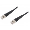 KO 88-58/200/SW; Test lead; 2x BNC female plug; Len: 2m; black; Band: ≤1GHz; SCHÜTZINGER KO 88-58/200/SW; Test lead; 2x BNC female plug; Len: 2m; black; Band: ≤1GHz; SCHÜTZINGER