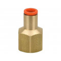 KQ2F06-02A; Push-in fitting; threaded,straight; Rc 1/4 KQ2F06-02A; Push-in fitting; threaded,straight; Rc 1/4
