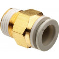KQ2H06-03AS; Push-in fitting; threaded,straight; R 3/8 KQ2H06-03AS; Push-in fitting; threaded,straight; R 3/8