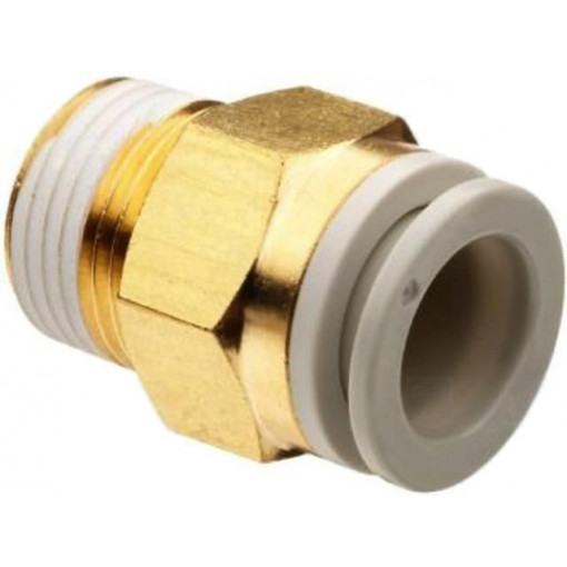 KQ2H12-04AS; Push-in fitting; threaded,straight; R 1/2