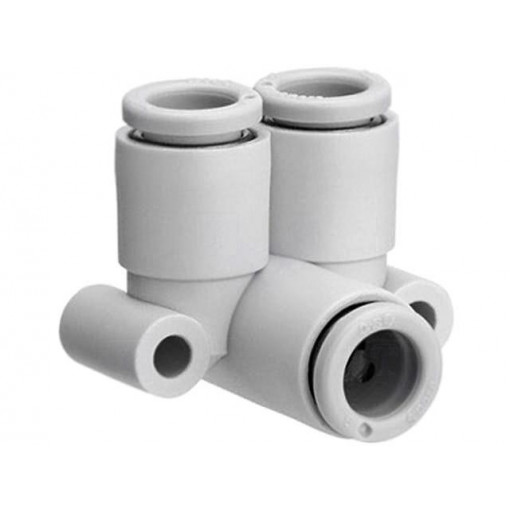 KQ2LU04-00A; Push-in fitting; angled 90°; -1÷10bar; Mat: polypropylene; SMC