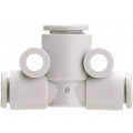 KQ2T02-00A; Tee fitting; plug-in; -1÷10bar; Mat: polypropylene; T type branch; SMC