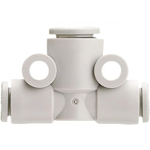 KQ2T06-00A; Tee fitting; plug-in; -1÷10bar; Mat: polypropylene; T type branch; SMC