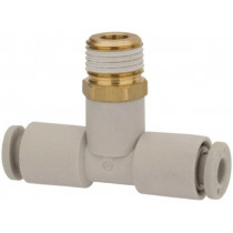 KQ2T06-01AS; Tee fitting; threaded,plug-in; R 1/8