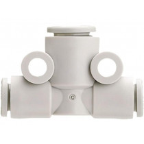 KQ2T08-00A; Tee fitting; plug-in; -1÷10bar; Mat: polypropylene; T type branch; SMC