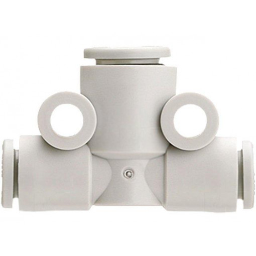 KQ2T10-00A; Tee fitting; plug-in; -1÷10bar; Mat: polypropylene; T type branch; SMC