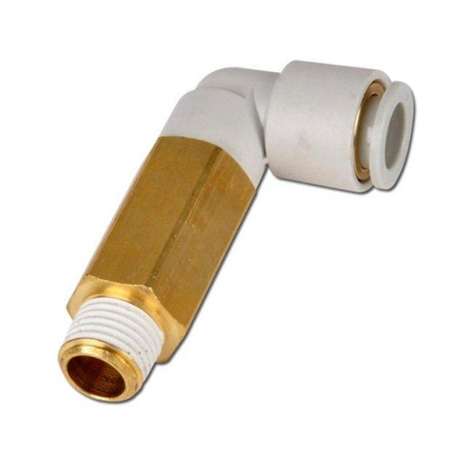 KQ2W06-02AS; Push-in fitting; threaded,angled 90°; R 1/4
