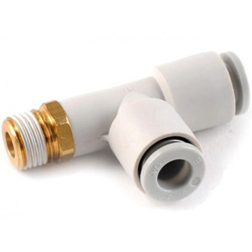 KQ2Y04-M5A; Tee fitting; threaded,plug-in; M5; outside; -1÷10bar; SMC