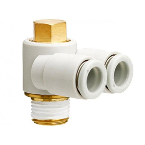 KQ2Z06-02AS; Push-in fitting; threaded,angled 90°; R 1/4