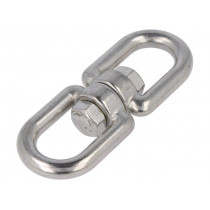 KRET-10-A4; Swivel; acid resistant steel A4; for rope; 115mm; Size: 10mm; KRAFTBERG KRET-10-A4; Swivel; acid resistant steel A4; for rope; 115mm; Size: 10mm; KRAFTBERG