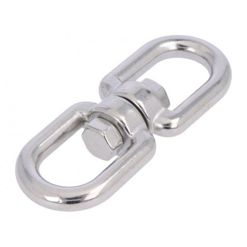 KRET-8-A4; Swivel; acid resistant steel A4; for rope; 90mm; Size: 8mm; KRAFTBERG