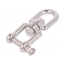 KRET-A-8-A4; Swivel; acid resistant steel A4; for rope; 92mm; Size: 8mm; KRAFTBERG KRET-A-8-A4; Swivel; acid resistant steel A4; for rope; 92mm; Size: 8mm; KRAFTBERG