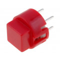 KS01-AV-R; Switch: keypad; Pos: 2; SPST-NO; 0.01A/35VDC; red; THT; 1.3N; square; HIGHLY