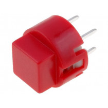 KS01-AV-R; Switch: keypad; Pos: 2; SPST-NO; 0.01A/35VDC; red; THT; 1.3N; square; HIGHLY KS01-AV-R; Switch: keypad; Pos: 2; SPST-NO; 0.01A/35VDC; red; THT; 1.3N; square; HIGHLY