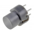 KS01-BV-GREY; Switch: keypad; Pos: 2; SPST-NO; 0.01A/35VDC; grey; THT; 1.3N; round; HIGHLY