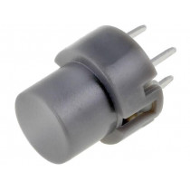 KS01-BV-GREY; Switch: keypad; Pos: 2; SPST-NO; 0.01A/35VDC; grey; THT; 1.3N; round; HIGHLY