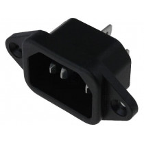 KS-102; Connector: AC supply; socket; male; 10A; 250VAC; IEC 60320; C14 (E); CANAL ELECTRONIC KS-102; Connector: AC supply; socket; male; 10A; 250VAC; IEC 60320; C14 (E); CANAL ELECTRONIC