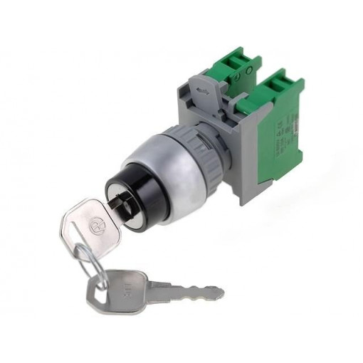 KS22-2/O, 1-0-2 3POSITION; Switch: rotary with key; Stabl.pos: 3; NO x2; 3A/230VAC; 22mm; IP65; AUSPICIOUS KS22-2/O, 1-0-2 3POSITION; Switch: rotary with key; Stabl.pos: 3; NO x2; 3A/230VAC; 22mm; IP65; AUSPICIOUS