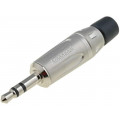 KS3P; Plug; Jack 3,5mm; male; stereo; straight; for cable; soldering; AMPHENOL