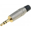 KS3P-AU; Plug; Jack 3,5mm; male; stereo; straight; for cable; soldering; AMPHENOL