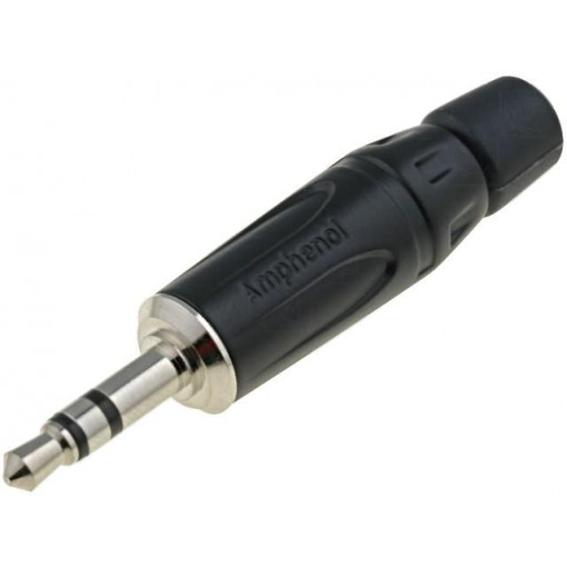 KS3PB; Plug; Jack 3,5mm; male; stereo; straight; for cable; soldering; AMPHENOL
