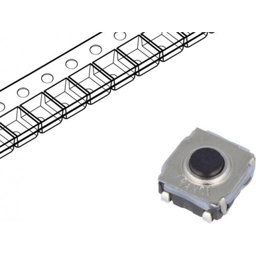 KSC341J LFS; Microswitch TACT; SPST-NO; Pos: 2; 0.05A/32VDC; SMT; none; 3N; 3.5mm; C&K