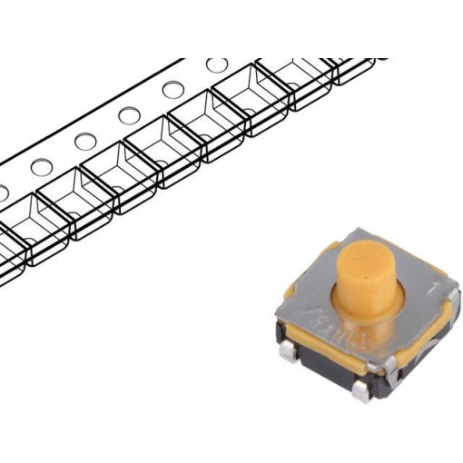 KSC441J 70 SH LFS; Microswitch TACT; SPST-NO; Pos: 2; 0.05A/32VDC; SMT; none; 3.4N; C&K