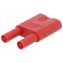 KST S WS RT; Stackable safety shunt; banana 4mm socket x2; 32A; 1kVAC; 1kVDC; HIRSCHMANN T&M