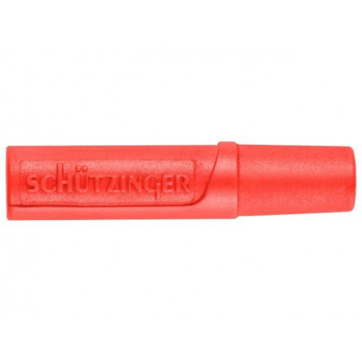 KU 02 L NI/RT; Socket; 2mm banana; 10A; 70VDC; Overall len: 24.5mm; red; -25÷90°C; SCHÜTZINGER