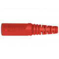 KU 09 L NI/RT; Socket; 4mm banana; 32A; 70VDC; red; nickel plated; on cable; Ø: 4mm; SCHÜTZINGER KU 09 L NI/RT; Socket; 4mm banana; 32A; 70VDC; red; nickel plated; on cable; Ø: 4mm; SCHÜTZINGER