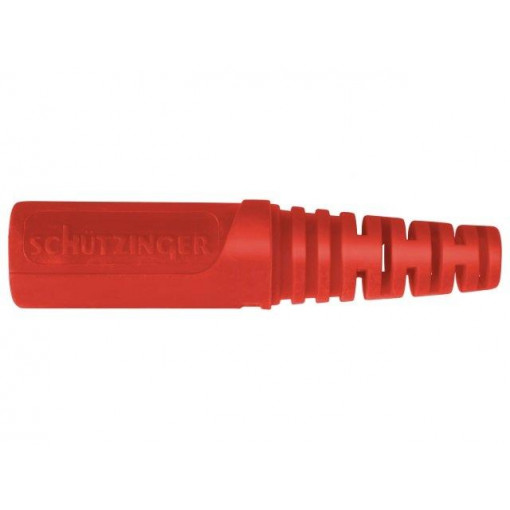 KU 09 L NI/RT; Socket; 4mm banana; 32A; 70VDC; red; nickel plated; on cable; Ø: 4mm; SCHÜTZINGER
