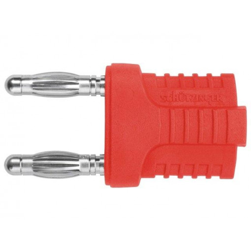 KURZ 14-4 IG MB NI/RT; Stackable safety shunt; banana 4mm socket,banana 4mm plug x2; SCHÜTZINGER