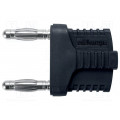 KURZ 19-4 IG MB NI/SW; Stackable safety shunt; banana 4mm socket,banana 4mm plug x2; SCHÜTZINGER KURZ 19-4 IG MB NI/SW; Stackable safety shunt; banana 4mm socket,banana 4mm plug x2; SCHÜTZINGER