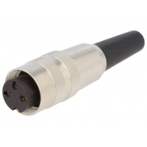 KV 30; Connector: M16; plug; female; soldering; for cable; PIN: 3; 5A; 250V; LUMBERG