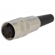 KV 50; Connector: M16; plug; female; soldering; for cable; PIN: 5; 5A; 60V; LUMBERG