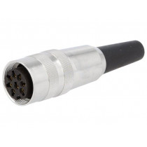 KV 81; Connector: M16; plug; female; soldering; for cable; PIN: 8; 5A; 60V; LUMBERG