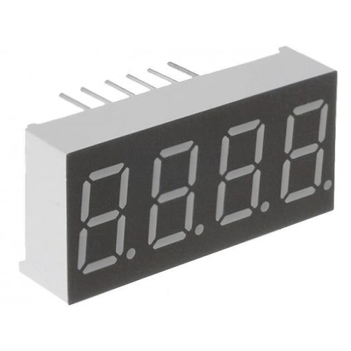 KW4-361ASB; Display: LED; 7-segment; 9.2mm; 0.36