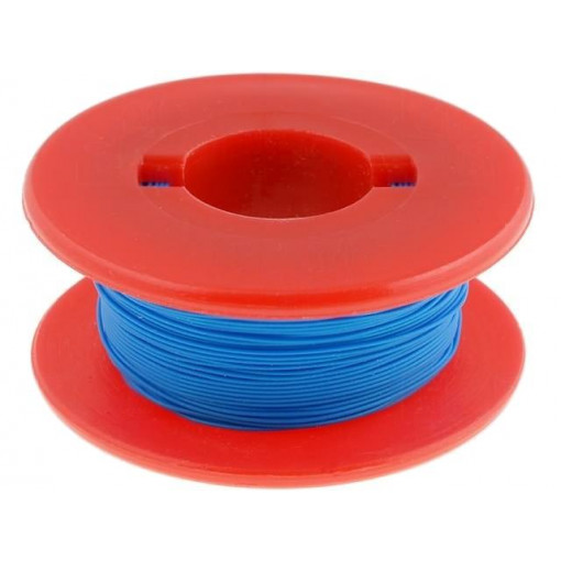 ; Wire; solid; Cu; 30AWG; blue; kynar 460 (PVDF); 300V; 50m; BQ CABLE