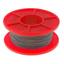 ; Wire; solid; Cu; 30AWG; grey; kynar 460 (PVDF); 300V; 50m; BQ CABLE