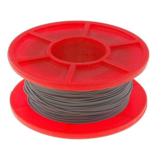 ; Wire; solid; Cu; 30AWG; grey; kynar 460 (PVDF); 300V; 50m; BQ CABLE