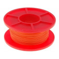 ; Wire; solid; Cu; 30AWG; orange; kynar 460 (PVDF); 300V; 50m; BQ CABLE