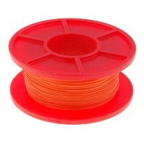 ; Wire; solid; Cu; 30AWG; orange; kynar 460 (PVDF); 300V; 50m; BQ CABLE