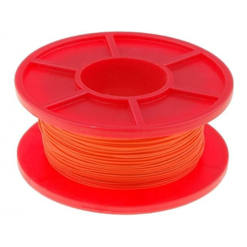 ; Wire; solid; Cu; 30AWG; orange; kynar 460 (PVDF); 300V; 50m; BQ CABLE