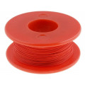 ; Wire; solid; Cu; 30AWG; red; kynar 460 (PVDF); 300V; 50m; BQ CABLE