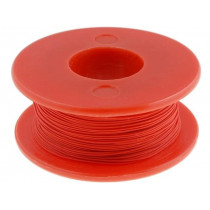 ; Wire; solid; Cu; 30AWG; red; kynar 460 (PVDF); 300V; 50m; BQ CABLE